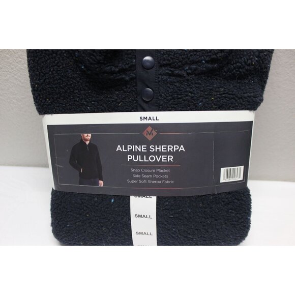 Member's Mark men's snap close alpine sherpa pullover jacket S - Picture 3 of 7